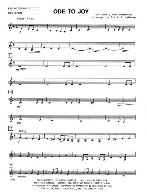 clarinet sheet music songs